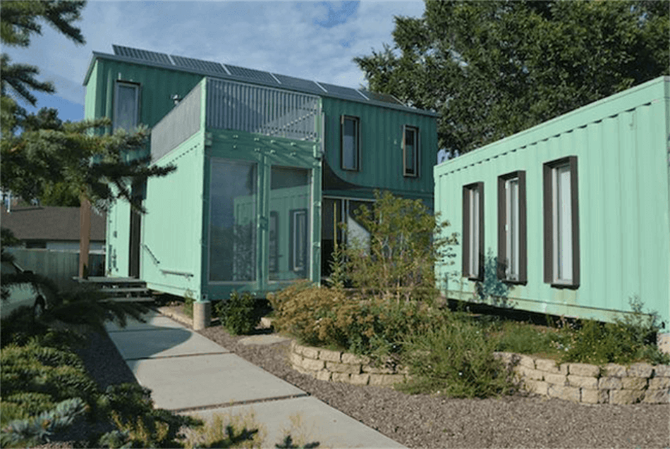 green-shipping-containers